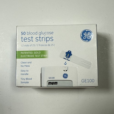 #ad 50 GE100 Diabetic Blood Glucose Test Strips EXP: 5 2026 Free Fast shipping $16.90