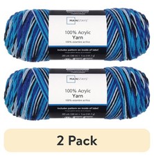  2 pack  Medium Acrylic Blue Blend Yarn, 5 Oz 285 Yards
