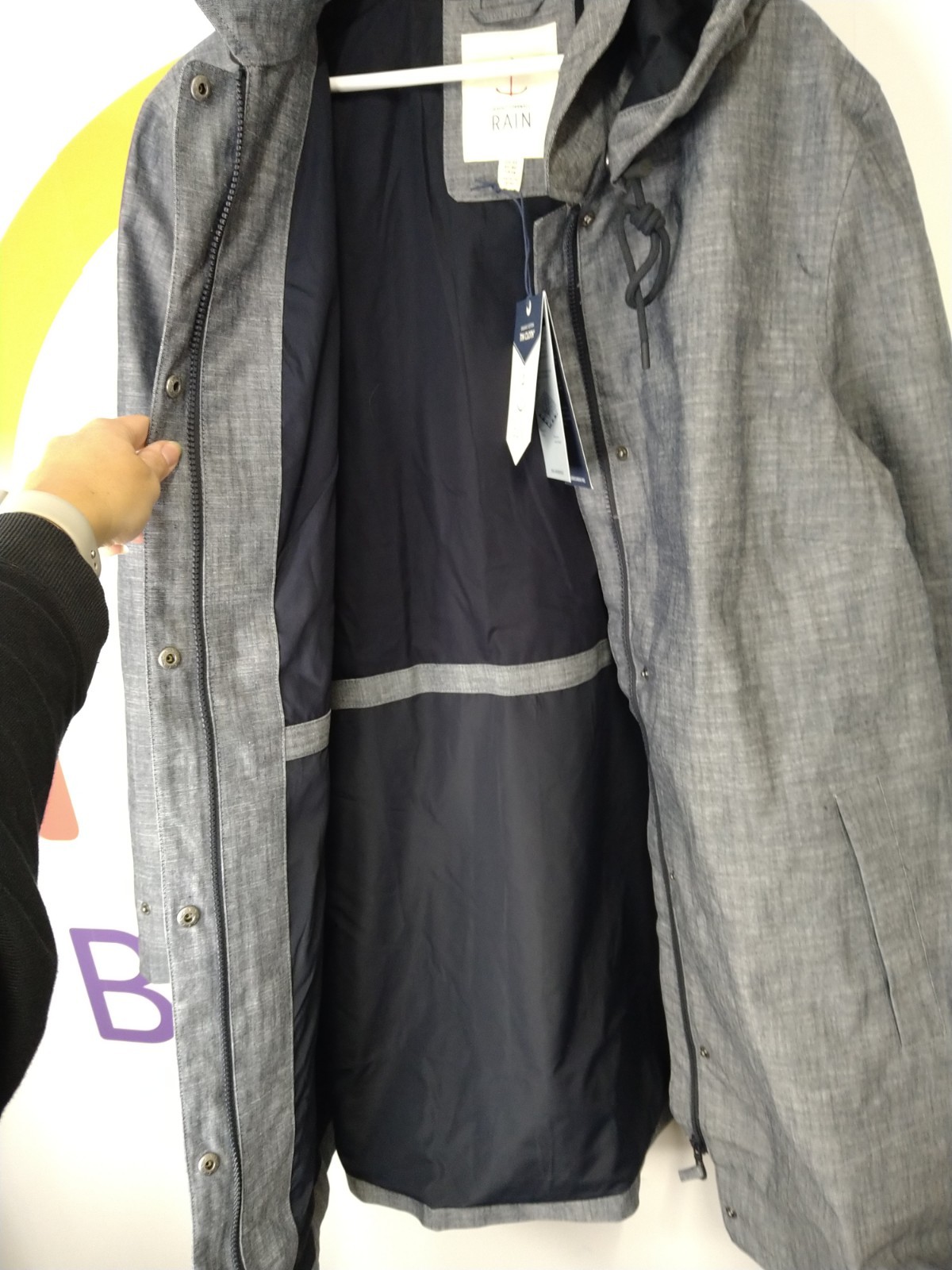Seasalt Cornwall Women's Cloudburst Mac - Lightwash Wave - UK 22 - BNWT RRP £160 image 7