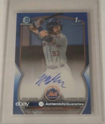NOLAN MCLEAN 2023 Bowman 1st Chrome TRUE BLUE Auto /150 New York Mets RC CLEAN!