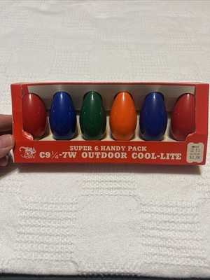 Trim A Tree C9 1/4-7 Watt Outdoor Cool-Lite NOS Super 6 Handy Pack Kmart Replace