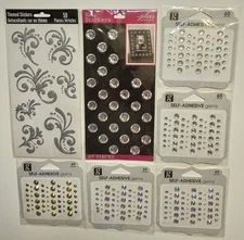 Self Adhesive Gems Lot Of 7- Studio G/Jolee's Boutique/Horizon