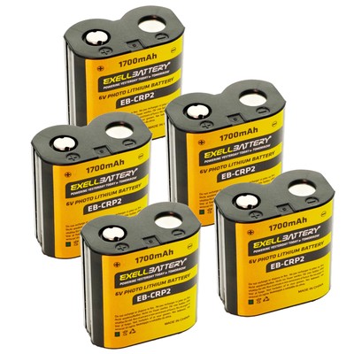 5x 6V 1700mAh CRP2 Photo Battery Compatible With PC223A, PRCRP2, T223A, VL223