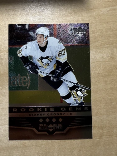 2005/06 UD BLACK DIAMOND 193 SIDNEY CROSBY PITTSBURGH PENGUINS ROOKIE GEMS RC