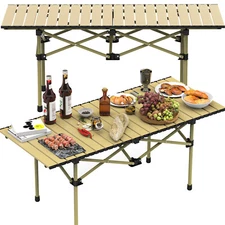 Aluminum Folding Table Portable Picnic Camping Table Indoor Outdoor Grill Table