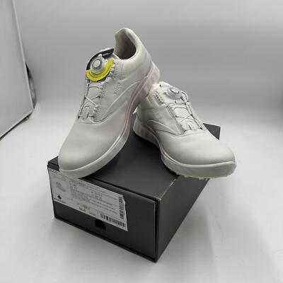 ECCO Women's S-Three BOA Gore-TEX Waterproof Hybrid Golf Shoe, 10-10.5M, White