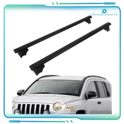 Roof Rack Cross Bar Set Luggage Cargo Carrier Black For 2008-2010 Jeep Compass