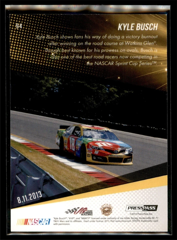 2014 Press Pass Racing NASCAR Base Set Snapshots #94 Kyle Busch Quantity - Image 2 of 2