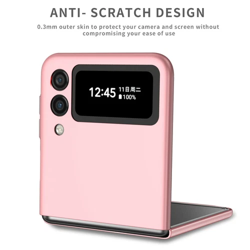 For-Samsung Galaxy Z Flip 4 3 5G Slim Matte Hard Case with Ring+Screen Protector - Picture 65 of 94