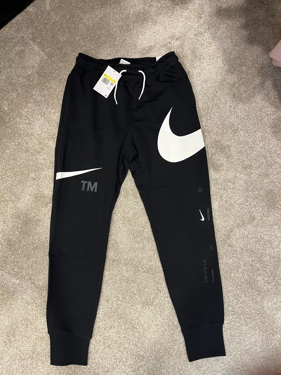 Nike Sportswear AIR PANT - Tracksuit bottoms - black/summit white