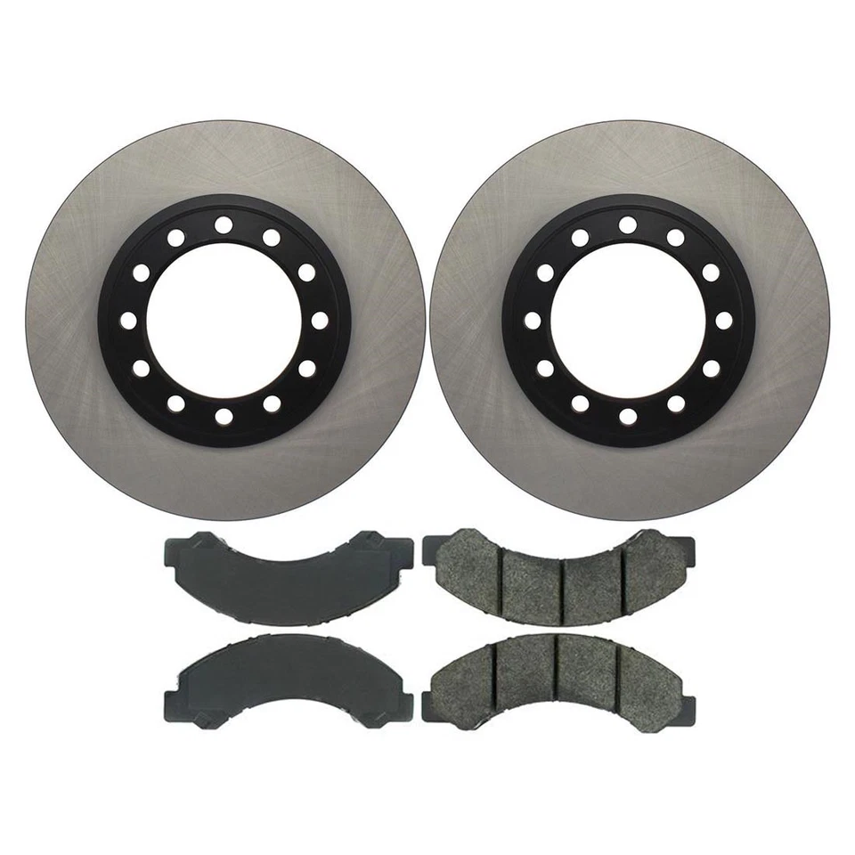 Комплект передних тормозных колодок тормозной ротор для 2012 2013 2014 2015 2016 2017 Isuzu NPR - Изображение 2 из 4