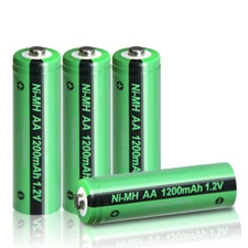 4PCS 1.2v Ni-MH AA Battery Rechargeable 1200mAh NiMH Batteries for Solar Lights