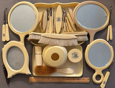 VINTAGE MAKE YOUR OWN LOT ESTATE VANITY BRUSHES, HOOKS, TRAYS 10 OFF 2 0R MORE
