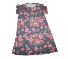 Womens Shirt Dress Size Medium Perfect Peach Black Pink  Sping Floral Print