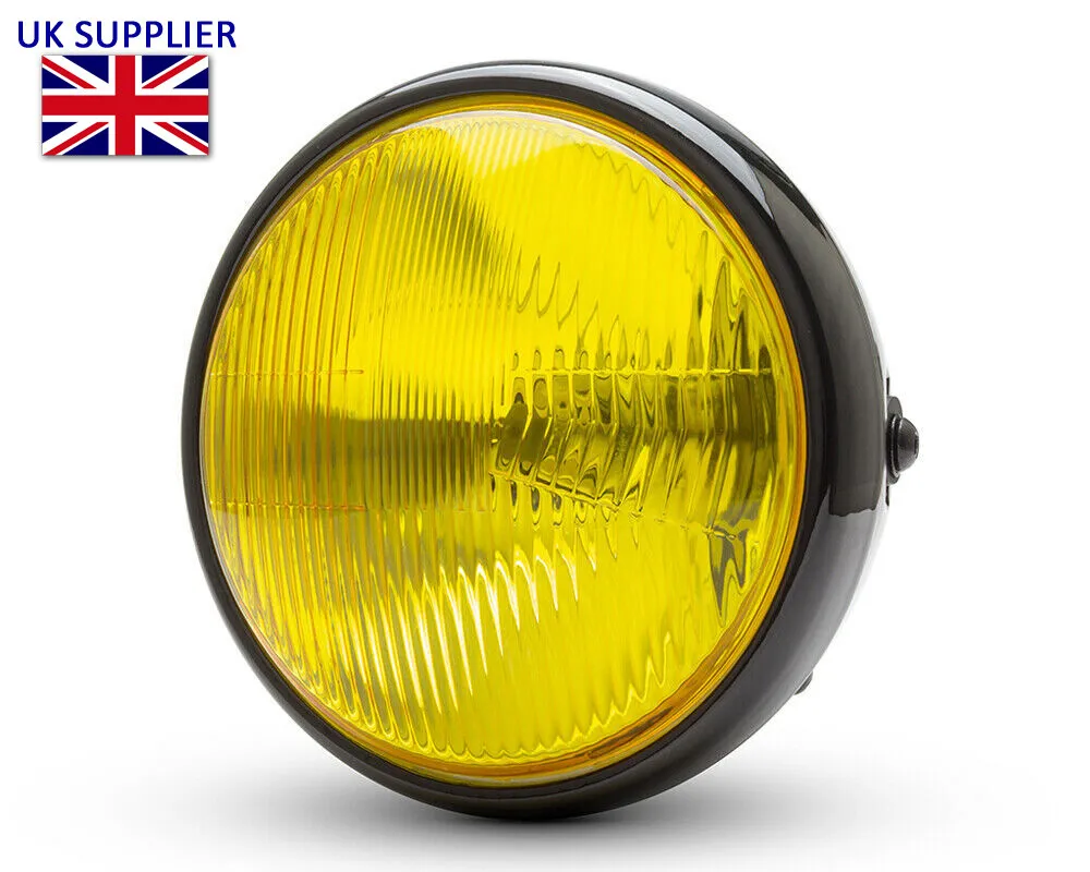 Bmw Headlight With Yellow Lens R 45 65 80 100 K 75 100 1100 Cafe Racer  Project | Ebay