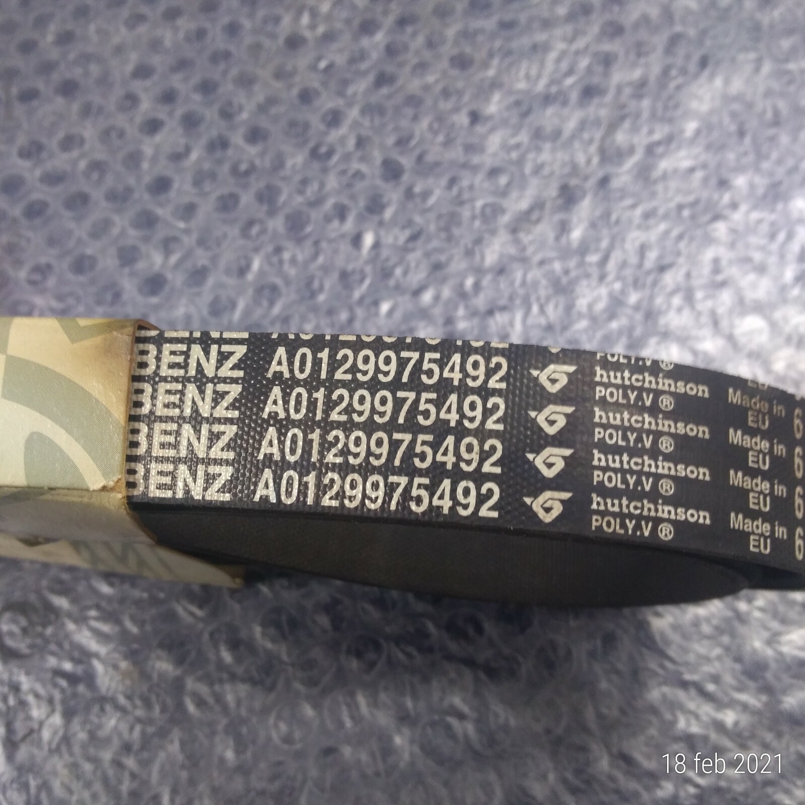 Belt Poly-V Compatible With MERCEDES A0129975492 Measure 6K1355 