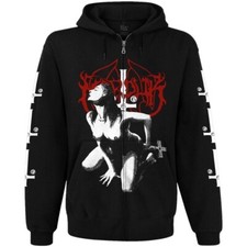 Marduk "F k Me Jesus"Hoodie Zip Up Sweatshirt Black mayhem
