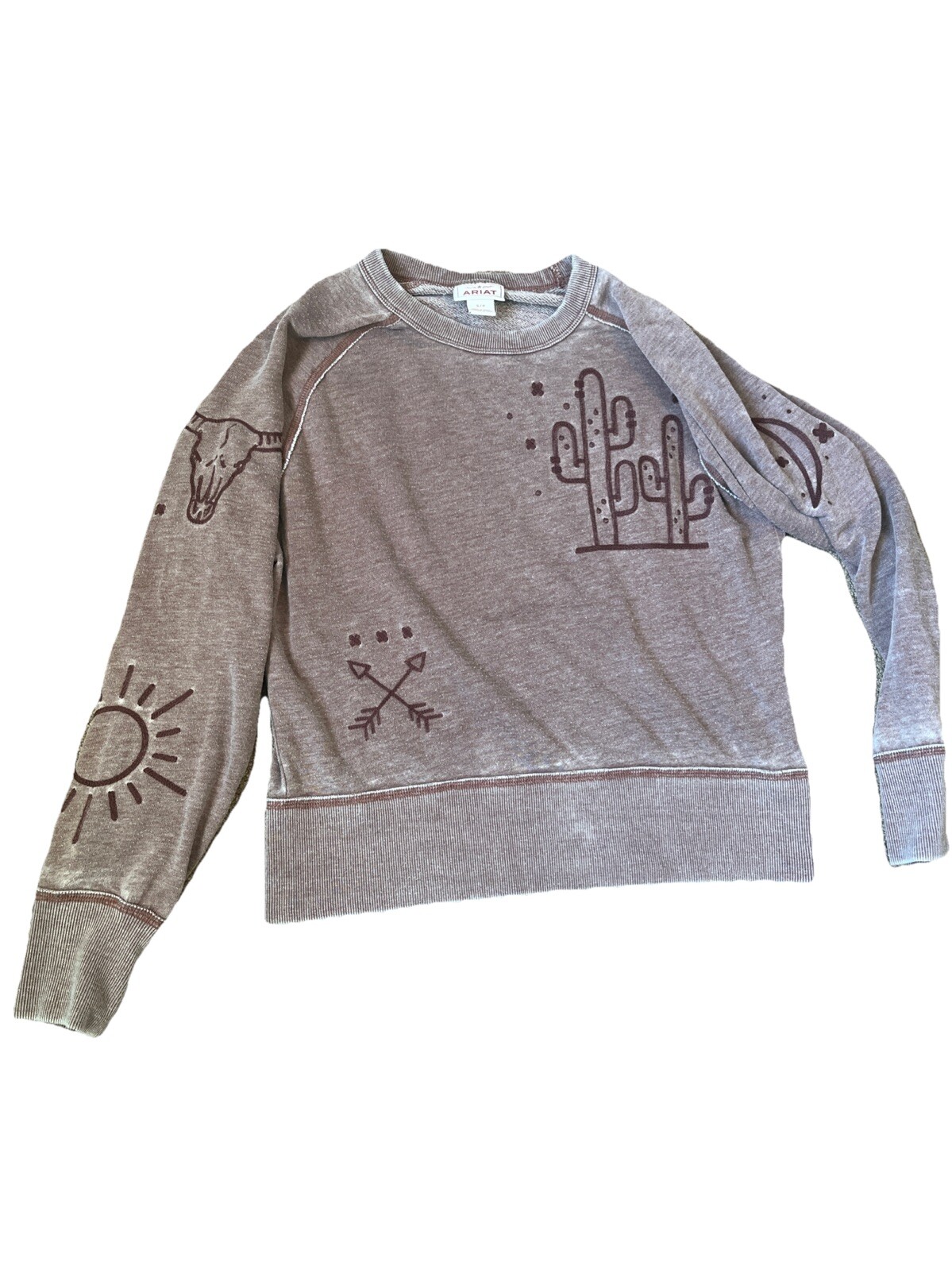 Ariat Western Stitch Crew neck Small