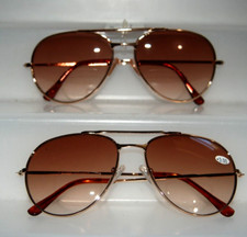2 tinted Bifocal Reading Glasses Power 3.0 Aviator clasic outdoors sunreaders