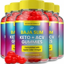 5 Pack) Baja Slim Keto ACV Gummies - Baja Slim ACV Gummies Vitamin B12 B6