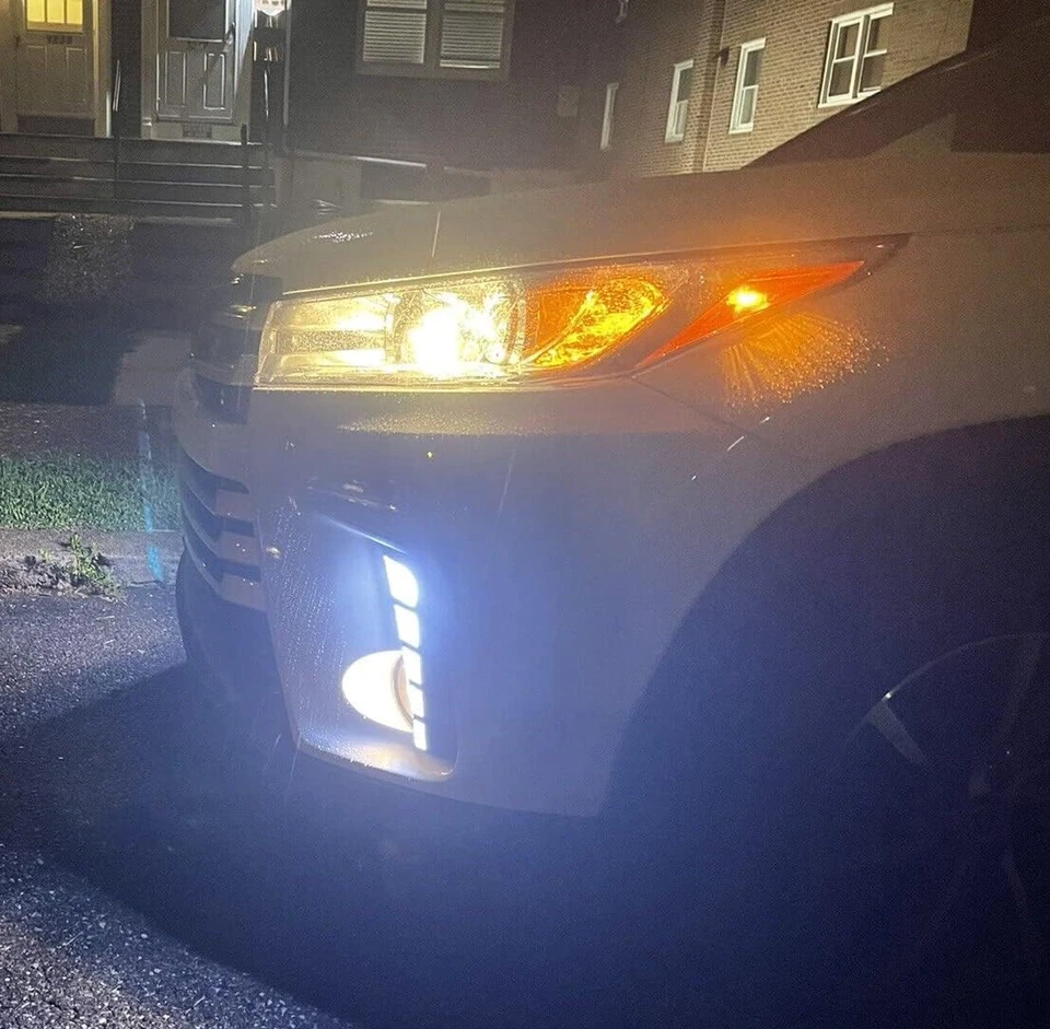 For Toyota Highlander 2017-2019 LED DRL Daytime Running Fog Lights Harness Kit - Imagem 3 de 4