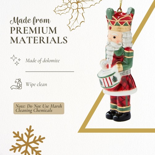 Spode Christmas Tree Tartan Nutcracker Ornament - Festive Decoration, Novelty... - 第 4/7 張圖片