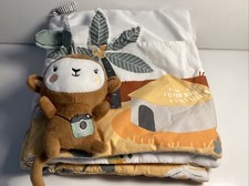 S178 VERTBAUDET BABY Buch Tansania Stoffbuch 22x22cm