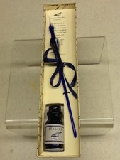 Venetian Glass Writing Pen with Ink in Gift Box