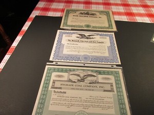 VINTAGE MINING STOCK PAPERS MAMMOTH-GREATER NY-HYGRADE-SOUTHERN CARBON-GRADE
