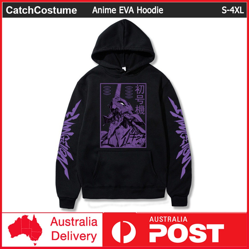 Anime Neon Genesis Evangelion EVA Cosplay Hoodie 3D Print Pullover Jumper Coat