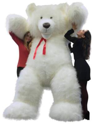 9 Foot Giant White Teddy Bear Soft Plush  Huge Stuffed Animal Gigantic Made USA