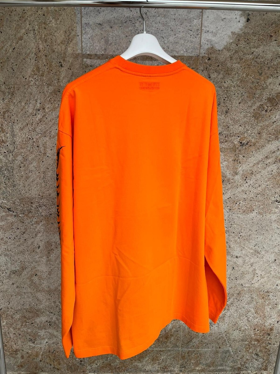 Vetements , Gothic Logo T-Shirt LS in Orange BNWT L | eBay Vetements , Gothic Logo T-Shirt LS in Orange BNWT L | eBay