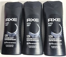 Lot Of 3 Axe Body Wash Black - Frozen Pear  Cedarwood 473mL 16 oz
