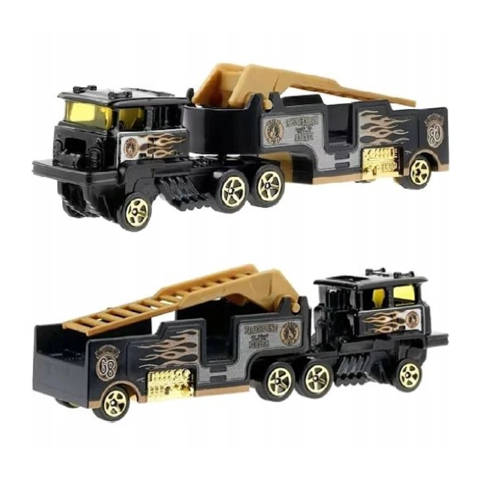 Hot Wheels Track Trucks, Camion Firehouse Fueler Racing in scala 1:64 Die Cast - Immagine 2 di 4