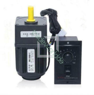Electric Motor Variable Speed Controller 15W AC220V Gear Motor 1:10 125RPM NEW