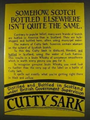 1978 Cutty Sark Scotch Ad - Elsewhere Isn't the Same