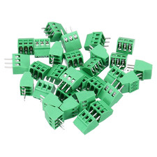 30PCS 3-Pin PCB Mount Screw Terminal Block Connectors 2.54Mm/0.1Inch Pitch Circu