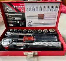 Husky Professional Drive Mechanics tool 40001 USA 13 pc includes metal case