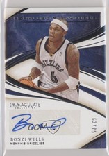 2019-20 Panini Immaculate Heralded Signatures 63/75 Bonzi Wells #HS-BWL Auto s3g