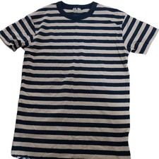 Uniqlo U Border T-shirt Dress S Navy White Striped Cotton Short Sleeve