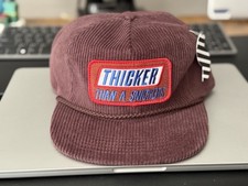 Thicker Than A Snickers Trucker Hat Brown Corduroy Adjustable