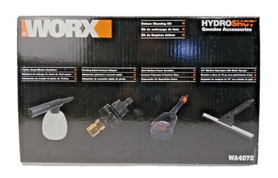 #ad WORX WA4072 Hydroshot Deluxe Cleaning Accessory Kit Water Hose Attachments $39.99