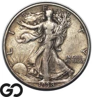 1938-D Walking Liberty Half Dollar *Key Denver Issue* VF+