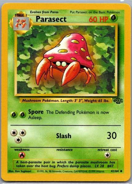 Parasect 41/64 Jungle Uncommon LP Pokemon TCG