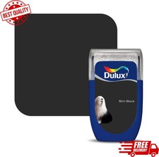 Dulux 5267851 Walls & Ceilings Tester Paint, Rich Black, 30 Millilitres