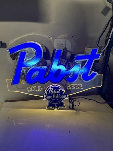Vintage Pabst Blue Ribbon Beer Sign Light Up