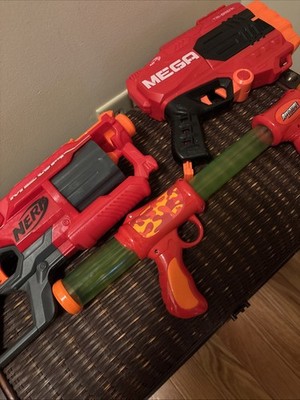 Nerf Lot - Mega Cycloneshock & Mega Tri-Break With 1 Adventure Force - No Ammo