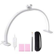 Nail Light for Desk, 29" Half Moon Light for Nail Desk, Foldable Design with ...