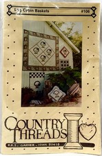 NEW 1985 CT Log Cabin Baskets 106 Wall Quilt Pattern & Materials 48x48 Vtg 17168