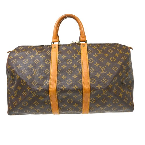 Louis Vuitton Keepall Bag Monogram Canvas Brown Travel Bag